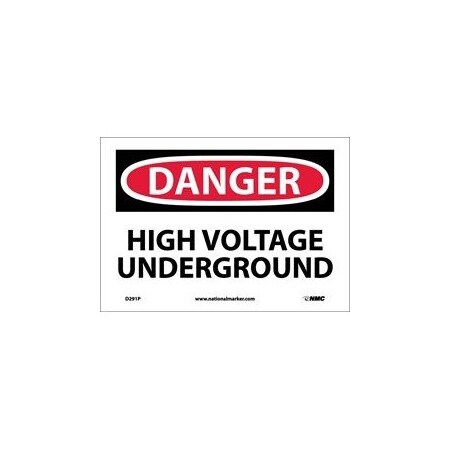 DANGER, HIGH VOLTAGE UNDERGROUND, D291P